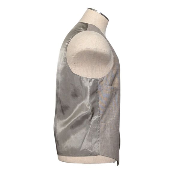 Vintage Chaps By Ralph Lauren 3-Piece Suit Tan Crosshatch Preppy Old Money Rich - Picture 13 of 16